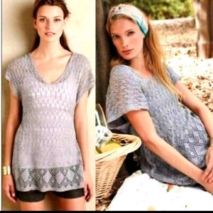 Anthropologie Moth Pointelle Pullover